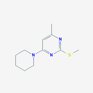 molecular formula C11H17N3S B6437139 4-methyl-2-(methylsulfanyl)-6-(piperidin-1-yl)pyrimidine CAS No. 855395-27-6