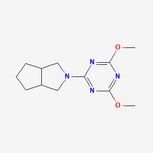 molecular formula C12H18N4O2 B6437151 2,4-dimethoxy-6-{octahydrocyclopenta[c]pyrrol-2-yl}-1,3,5-triazine CAS No. 2548975-02-4
