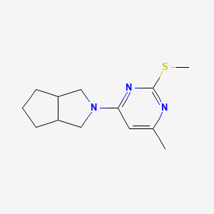 molecular formula C13H19N3S B6437157 4-methyl-2-(methylsulfanyl)-6-{octahydrocyclopenta[c]pyrrol-2-yl}pyrimidine CAS No. 2549000-76-0