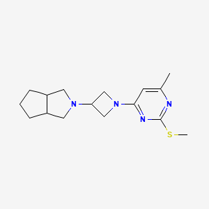 molecular formula C16H24N4S B6437162 4-methyl-2-(methylsulfanyl)-6-(3-{octahydrocyclopenta[c]pyrrol-2-yl}azetidin-1-yl)pyrimidine CAS No. 2549048-31-7
