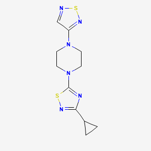molecular formula C11H14N6S2 B6437172 1-(3-cyclopropyl-1,2,4-thiadiazol-5-yl)-4-(1,2,5-thiadiazol-3-yl)piperazine CAS No. 2549051-41-2