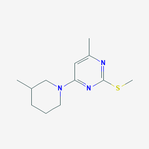 molecular formula C12H19N3S B6437184 4-methyl-6-(3-methylpiperidin-1-yl)-2-(methylsulfanyl)pyrimidine CAS No. 2548984-38-7