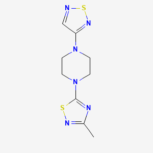 molecular formula C9H12N6S2 B6437190 1-(3-methyl-1,2,4-thiadiazol-5-yl)-4-(1,2,5-thiadiazol-3-yl)piperazine CAS No. 2549050-68-0