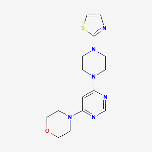 molecular formula C15H20N6OS B6437223 4-{6-[4-(1,3-thiazol-2-yl)piperazin-1-yl]pyrimidin-4-yl}morpholine CAS No. 2549030-35-3
