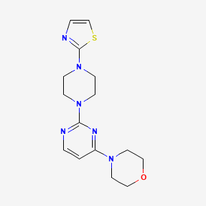 molecular formula C15H20N6OS B6437228 4-{2-[4-(1,3-thiazol-2-yl)piperazin-1-yl]pyrimidin-4-yl}morpholine CAS No. 2549010-69-5