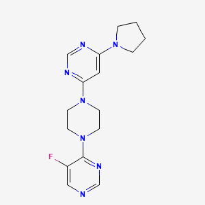 molecular formula C16H20FN7 B6437252 4-[4-(5-fluoropyrimidin-4-yl)piperazin-1-yl]-6-(pyrrolidin-1-yl)pyrimidine CAS No. 2548977-37-1