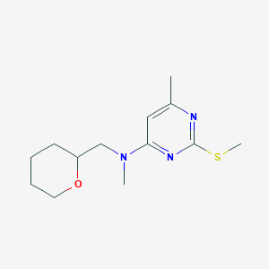 molecular formula C13H21N3OS B6437258 N,6-dimethyl-2-(methylsulfanyl)-N-[(oxan-2-yl)methyl]pyrimidin-4-amine CAS No. 2548992-89-6