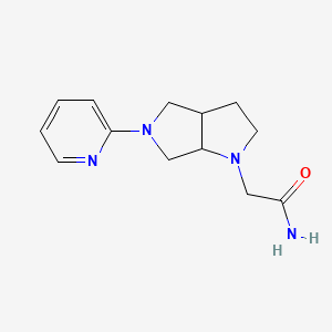molecular formula C13H18N4O B6437259 2-[5-(pyridin-2-yl)-octahydropyrrolo[2,3-c]pyrrol-1-yl]acetamide CAS No. 2549011-04-1
