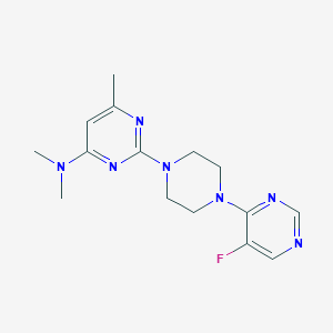 molecular formula C15H20FN7 B6437284 2-[4-(5-fluoropyrimidin-4-yl)piperazin-1-yl]-N,N,6-trimethylpyrimidin-4-amine CAS No. 2549030-53-5