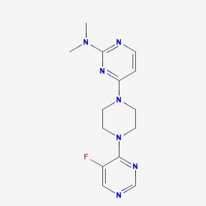 molecular formula C14H18FN7 B6437310 4-[4-(5-fluoropyrimidin-4-yl)piperazin-1-yl]-N,N-dimethylpyrimidin-2-amine CAS No. 2549029-32-3