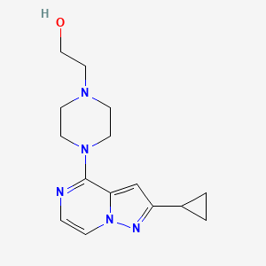 2-(4-{2-cyclopropylpyrazolo[1,5-a]pyrazin-4-yl}piperazin-1-yl)ethan-1-ol