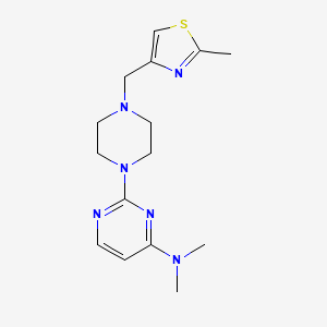 N,N-dimethyl-2-{4-[(2-methyl-1,3-thiazol-4-yl)methyl]piperazin-1-yl}pyrimidin-4-amine