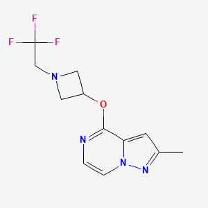 3-({2-methylpyrazolo[1,5-a]pyrazin-4-yl}oxy)-1-(2,2,2-trifluoroethyl)azetidine