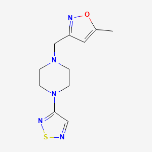 molecular formula C11H15N5OS B6437446 1-[(5-methyl-1,2-oxazol-3-yl)methyl]-4-(1,2,5-thiadiazol-3-yl)piperazine CAS No. 2548986-51-0