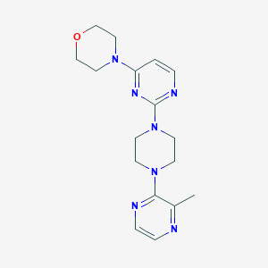 molecular formula C17H23N7O B6437448 4-{2-[4-(3-methylpyrazin-2-yl)piperazin-1-yl]pyrimidin-4-yl}morpholine CAS No. 2549054-41-1