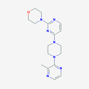 molecular formula C17H23N7O B6437452 4-{4-[4-(3-methylpyrazin-2-yl)piperazin-1-yl]pyrimidin-2-yl}morpholine CAS No. 2548986-54-3