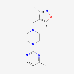 molecular formula C15H21N5O B6437458 2-{4-[(3,5-dimethyl-1,2-oxazol-4-yl)methyl]piperazin-1-yl}-4-methylpyrimidine CAS No. 2425007-21-0