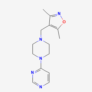 molecular formula C14H19N5O B6437484 4-{4-[(3,5-dimethyl-1,2-oxazol-4-yl)methyl]piperazin-1-yl}pyrimidine CAS No. 2549041-74-7