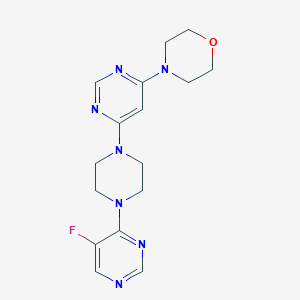 molecular formula C16H20FN7O B6437491 4-{6-[4-(5-fluoropyrimidin-4-yl)piperazin-1-yl]pyrimidin-4-yl}morpholine CAS No. 2549033-23-8