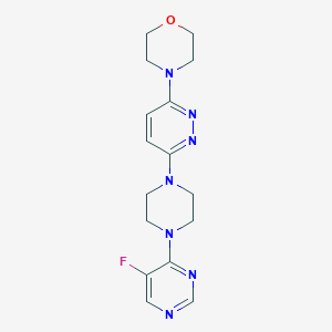 molecular formula C16H20FN7O B6437493 4-{6-[4-(5-fluoropyrimidin-4-yl)piperazin-1-yl]pyridazin-3-yl}morpholine CAS No. 2549012-02-2