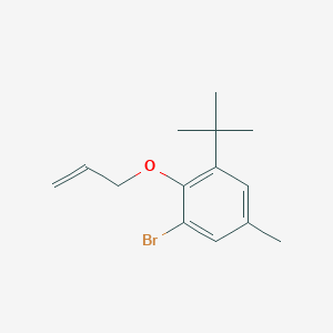 molecular formula C14H19BrO B064375 1-Bromo-3-tert-butyl-5-methyl-2-[(prop-2-en-1-yl)oxy]benzene CAS No. 188021-38-7