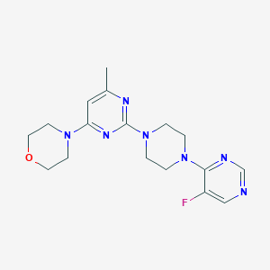 molecular formula C17H22FN7O B6437513 4-{2-[4-(5-fluoropyrimidin-4-yl)piperazin-1-yl]-6-methylpyrimidin-4-yl}morpholine CAS No. 2549033-37-4