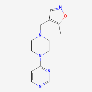 molecular formula C13H17N5O B6437520 4-{4-[(5-methyl-1,2-oxazol-4-yl)methyl]piperazin-1-yl}pyrimidine CAS No. 2548980-84-1