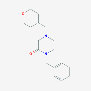 molecular formula C17H24N2O2 B6437533 1-benzyl-4-[(oxan-4-yl)methyl]piperazin-2-one CAS No. 2549041-85-0