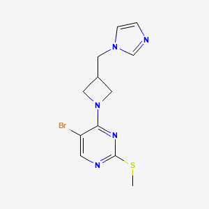 5-bromo-4-{3-[(1H-imidazol-1-yl)methyl]azetidin-1-yl}-2-(methylsulfanyl)pyrimidine