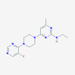 molecular formula C15H20FN7 B6437572 N-ethyl-4-[4-(5-fluoropyrimidin-4-yl)piperazin-1-yl]-6-methylpyrimidin-2-amine CAS No. 2549002-29-9