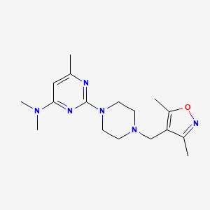 molecular formula C17H26N6O B6437611 2-{4-[(3,5-dimethyl-1,2-oxazol-4-yl)methyl]piperazin-1-yl}-N,N,6-trimethylpyrimidin-4-amine CAS No. 2549045-57-8
