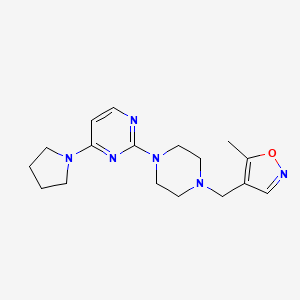 molecular formula C17H24N6O B6437614 2-{4-[(5-methyl-1,2-oxazol-4-yl)methyl]piperazin-1-yl}-4-(pyrrolidin-1-yl)pyrimidine CAS No. 2549023-72-3