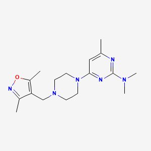 4-{4-[(3,5-dimethyl-1,2-oxazol-4-yl)methyl]piperazin-1-yl}-N,N,6-trimethylpyrimidin-2-amine