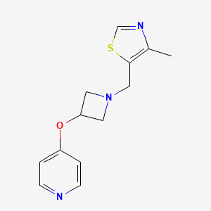 molecular formula C13H15N3OS B6437621 4-({1-[(4-methyl-1,3-thiazol-5-yl)methyl]azetidin-3-yl}oxy)pyridine CAS No. 2548995-81-7