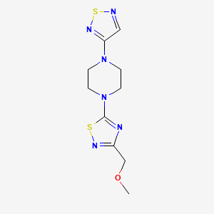 molecular formula C10H14N6OS2 B6437626 1-[3-(methoxymethyl)-1,2,4-thiadiazol-5-yl]-4-(1,2,5-thiadiazol-3-yl)piperazine CAS No. 2548989-63-3