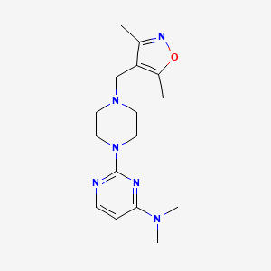 2-{4-[(3,5-dimethyl-1,2-oxazol-4-yl)methyl]piperazin-1-yl}-N,N-dimethylpyrimidin-4-amine