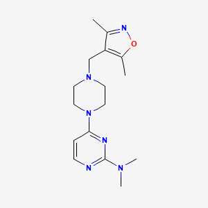 molecular formula C16H24N6O B6437637 4-{4-[(3,5-dimethyl-1,2-oxazol-4-yl)methyl]piperazin-1-yl}-N,N-dimethylpyrimidin-2-amine CAS No. 2424677-50-7