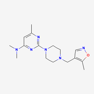 molecular formula C16H24N6O B6437643 N,N,6-trimethyl-2-{4-[(5-methyl-1,2-oxazol-4-yl)methyl]piperazin-1-yl}pyrimidin-4-amine CAS No. 2549056-39-3