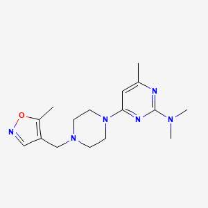 molecular formula C16H24N6O B6437651 N,N,4-trimethyl-6-{4-[(5-methyl-1,2-oxazol-4-yl)methyl]piperazin-1-yl}pyrimidin-2-amine CAS No. 2548993-42-4