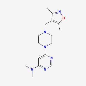 molecular formula C16H24N6O B6437658 6-{4-[(3,5-dimethyl-1,2-oxazol-4-yl)methyl]piperazin-1-yl}-N,N-dimethylpyrimidin-4-amine CAS No. 2548995-89-5