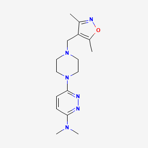 6-{4-[(3,5-dimethyl-1,2-oxazol-4-yl)methyl]piperazin-1-yl}-N,N-dimethylpyridazin-3-amine