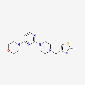 molecular formula C17H24N6OS B6437723 4-(2-{4-[(2-methyl-1,3-thiazol-4-yl)methyl]piperazin-1-yl}pyrimidin-4-yl)morpholine CAS No. 2548996-72-9