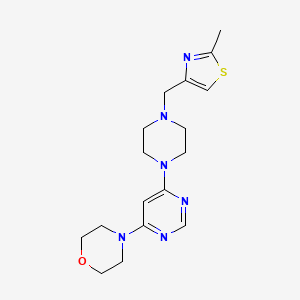 molecular formula C17H24N6OS B6437741 4-(6-{4-[(2-methyl-1,3-thiazol-4-yl)methyl]piperazin-1-yl}pyrimidin-4-yl)morpholine CAS No. 2549023-77-8
