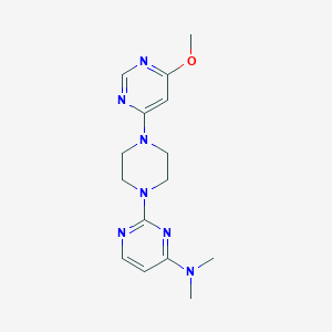 molecular formula C15H21N7O B6437743 2-[4-(6-methoxypyrimidin-4-yl)piperazin-1-yl]-N,N-dimethylpyrimidin-4-amine CAS No. 2548977-55-3
