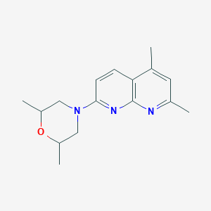 molecular formula C16H21N3O B6437757 7-(2,6-dimethylmorpholin-4-yl)-2,4-dimethyl-1,8-naphthyridine CAS No. 2549032-45-1