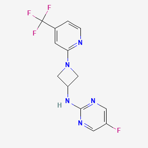 molecular formula C13H11F4N5 B6437791 5-fluoro-N-{1-[4-(trifluoromethyl)pyridin-2-yl]azetidin-3-yl}pyrimidin-2-amine CAS No. 2549010-82-2