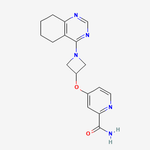 molecular formula C17H19N5O2 B6437792 4-{[1-(5,6,7,8-tetrahydroquinazolin-4-yl)azetidin-3-yl]oxy}pyridine-2-carboxamide CAS No. 2548992-93-2