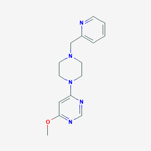 molecular formula C15H19N5O B6437808 4-methoxy-6-{4-[(pyridin-2-yl)methyl]piperazin-1-yl}pyrimidine CAS No. 2177555-12-1