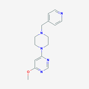 molecular formula C15H19N5O B6437816 4-methoxy-6-{4-[(pyridin-4-yl)methyl]piperazin-1-yl}pyrimidine CAS No. 2422369-99-9