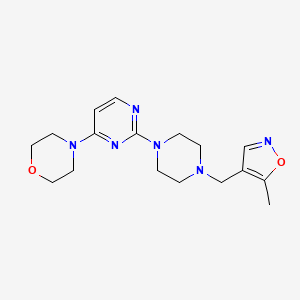 molecular formula C17H24N6O2 B6437850 4-(2-{4-[(5-methyl-1,2-oxazol-4-yl)methyl]piperazin-1-yl}pyrimidin-4-yl)morpholine CAS No. 2548977-91-7